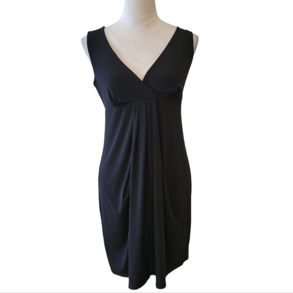 Ann Taylor Black Sleeveless Jersey Knit Dress Size Small Petite - Picture 1 of 5
